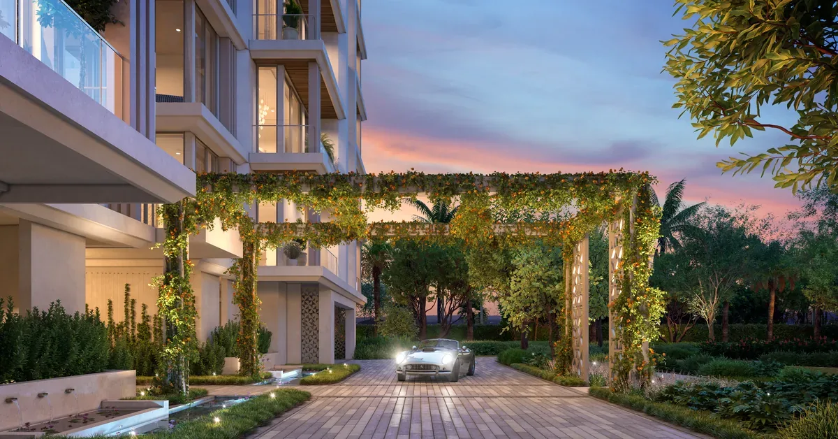 Olana Naples Beach Front Residences Arrival Rendering