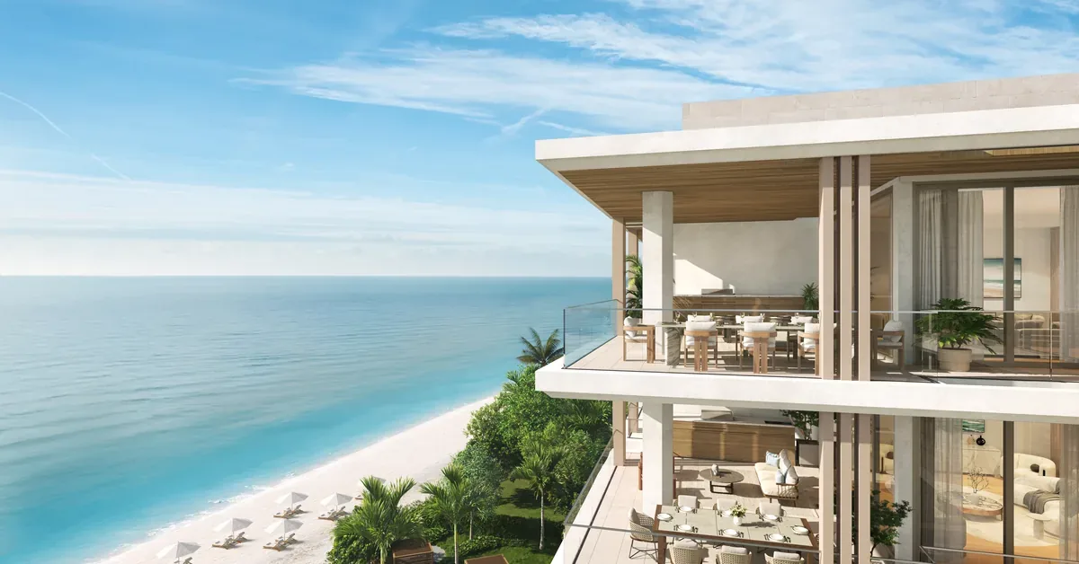 Olana Naples Residences Hummingbird Balcony Oceanfront View